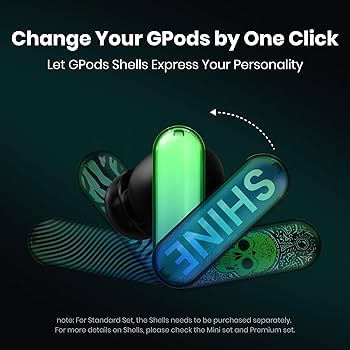 HHOGene Wireless Earbuds with Customizable Light Control